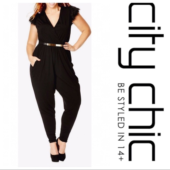 city chic black jumpsuit